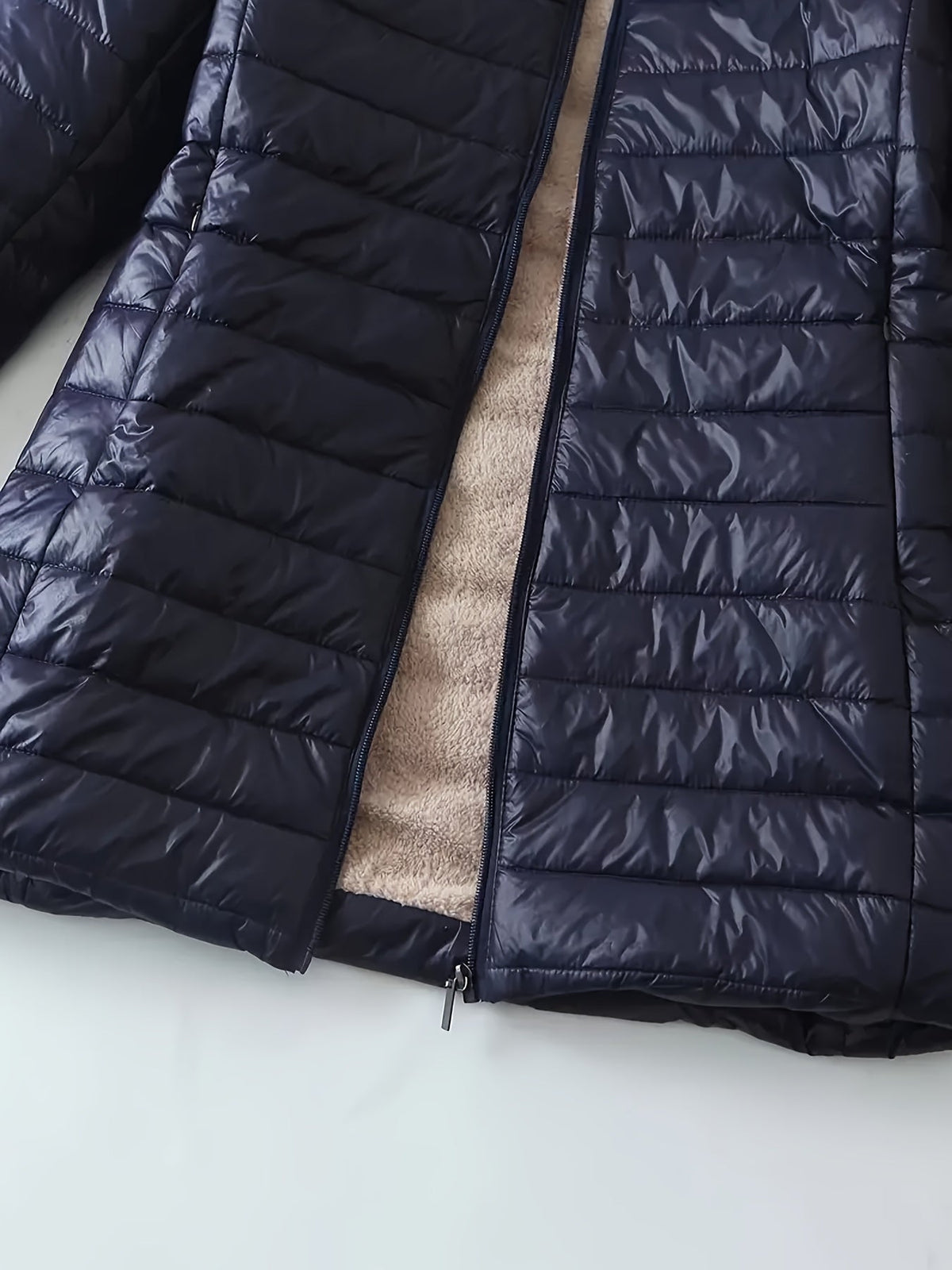 Vicky | Cozy Fleece-Lined Longline Puffer Jacket for Women