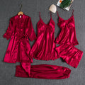 Rebecca | 5-Piece Silk Lace Nightwear Set for Women