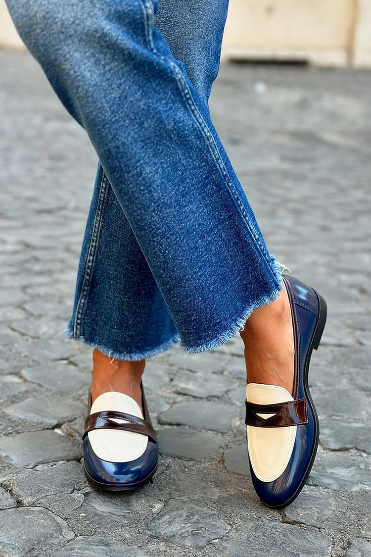 Ashlynn | Navy Blue Loafer for Women