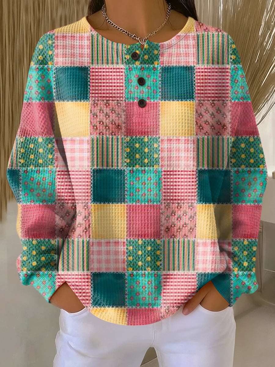 Agnes | Cozy Waffle-Knit Sweater for Women