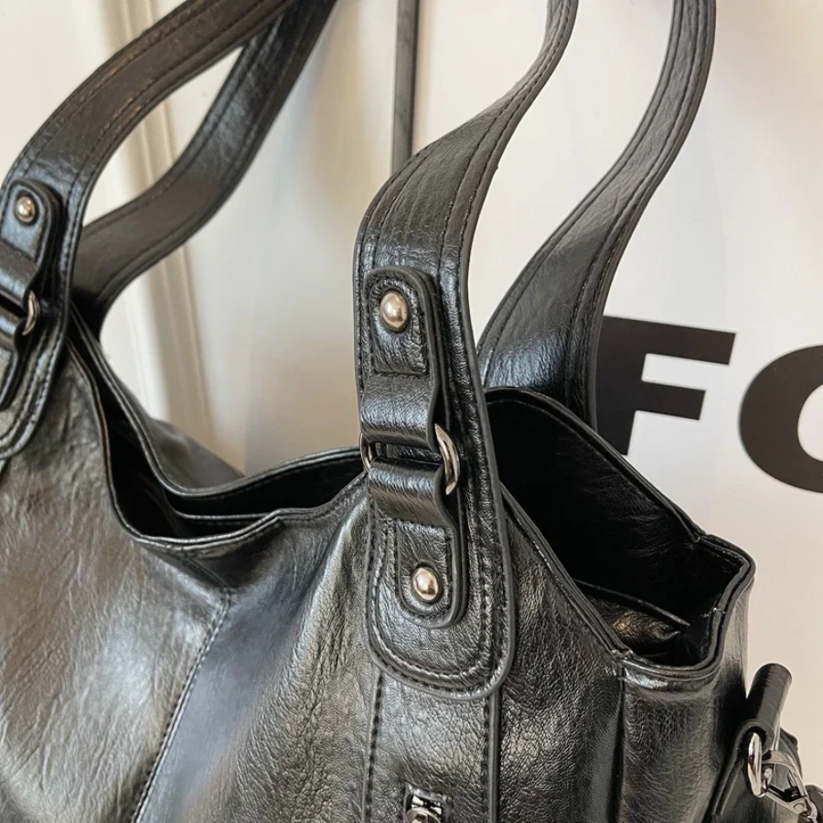 Uma | Dual Zipper Large Capacity Shoulder Bag for Women