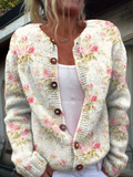 Kerensa | Vintage Floral Button-Front Cardigan