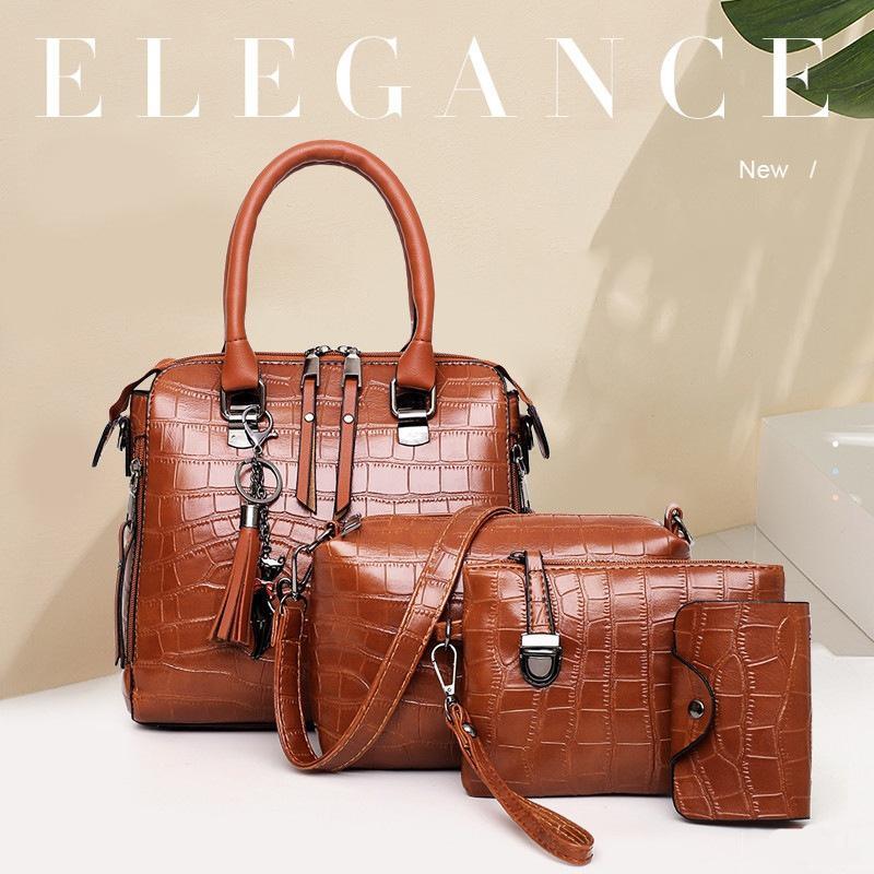 Palmer | 4-Piece Crocodile Pattern Handbag for Women