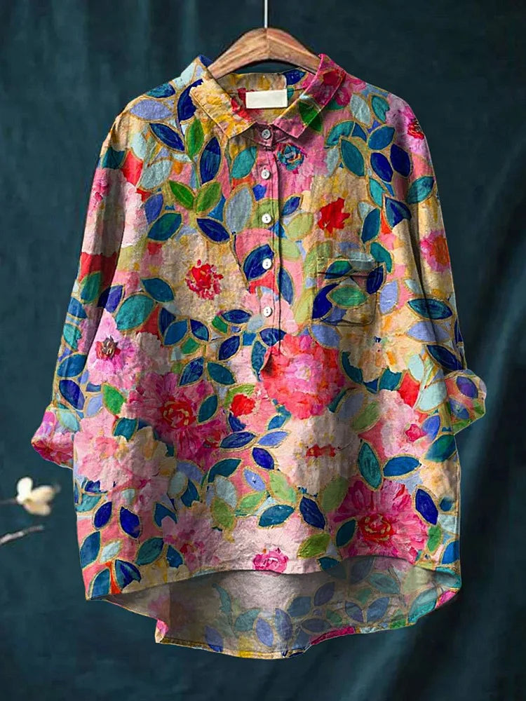 Quinley | Chic Playful Printed Blouse for Women