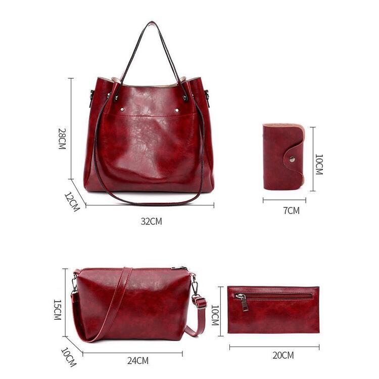 Sutton | Stylish Retro 4-Piece Bag Set for Women