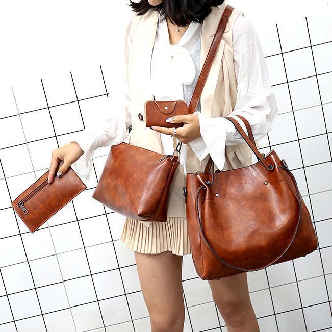 Sutton | Stylish Retro 4-Piece Bag Set for Women