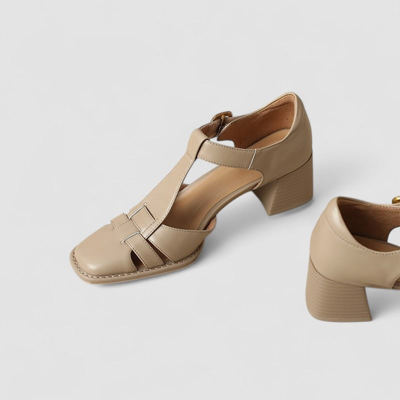 Elyxiana | T-Strap Block Heels for Women