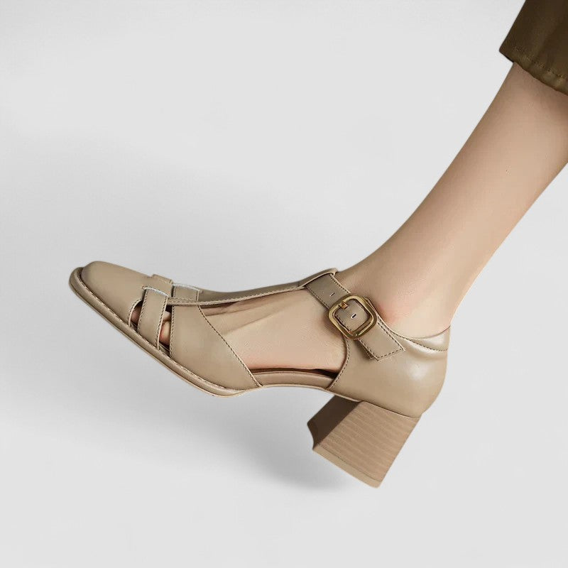 Elyxiana | T-Strap Block Heels for Women