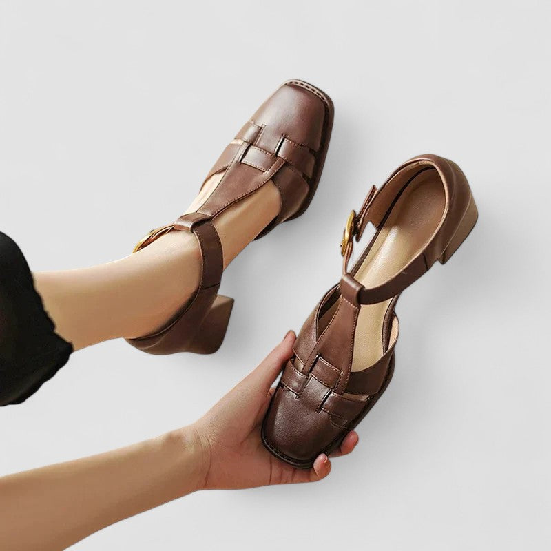 Elyxiana | T-Strap Block Heels for Women
