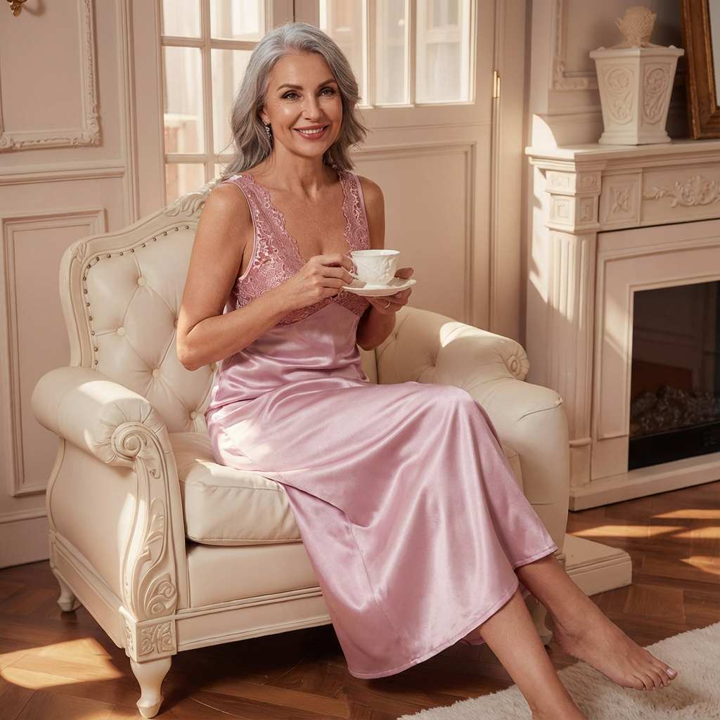 Rosalie | Soft Lace Backless Nightgown for Women