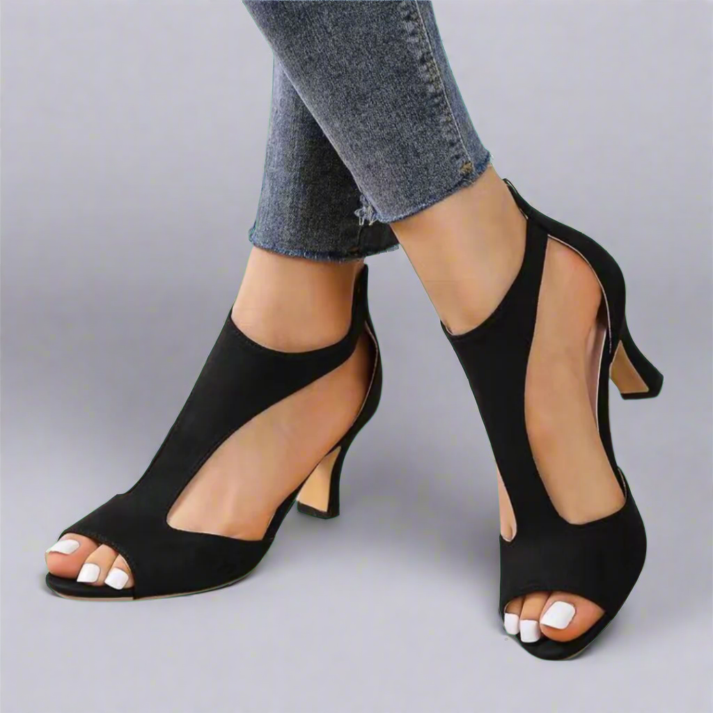 Barbara | Cutout Peep Toe Heels for Women