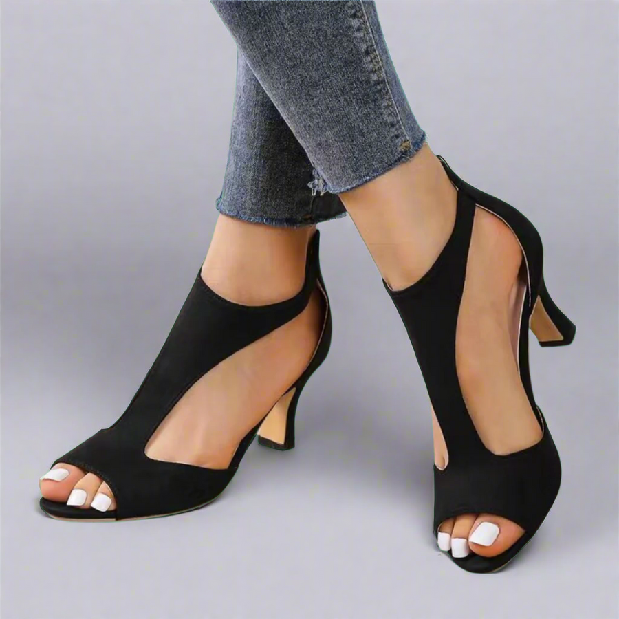 Barbara | Cutout Peep Toe Heels for Women