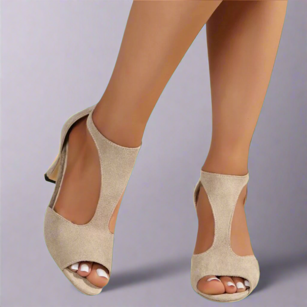 Barbara | Cutout Peep Toe Heels for Women