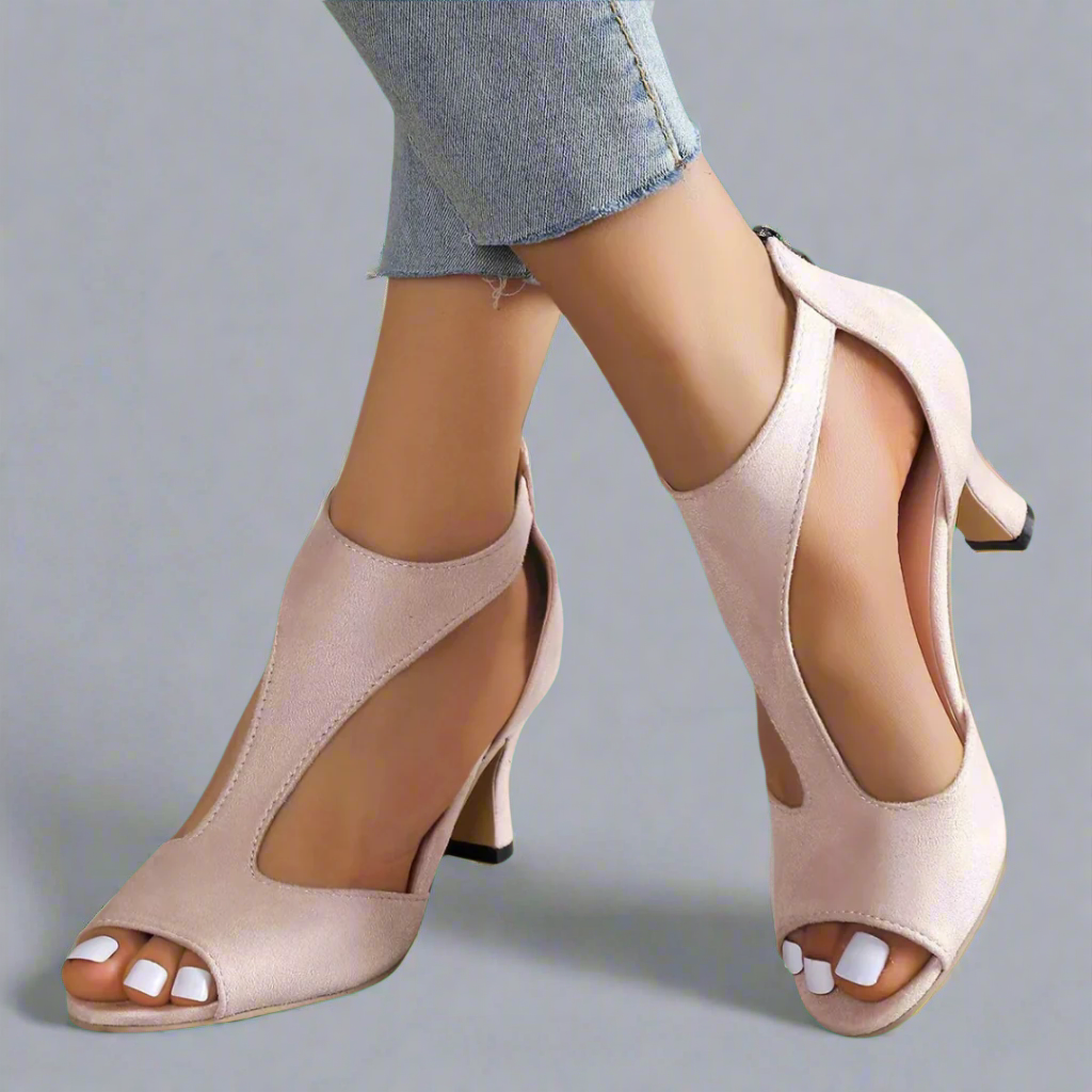 Barbara | Cutout Peep Toe Heels for Women
