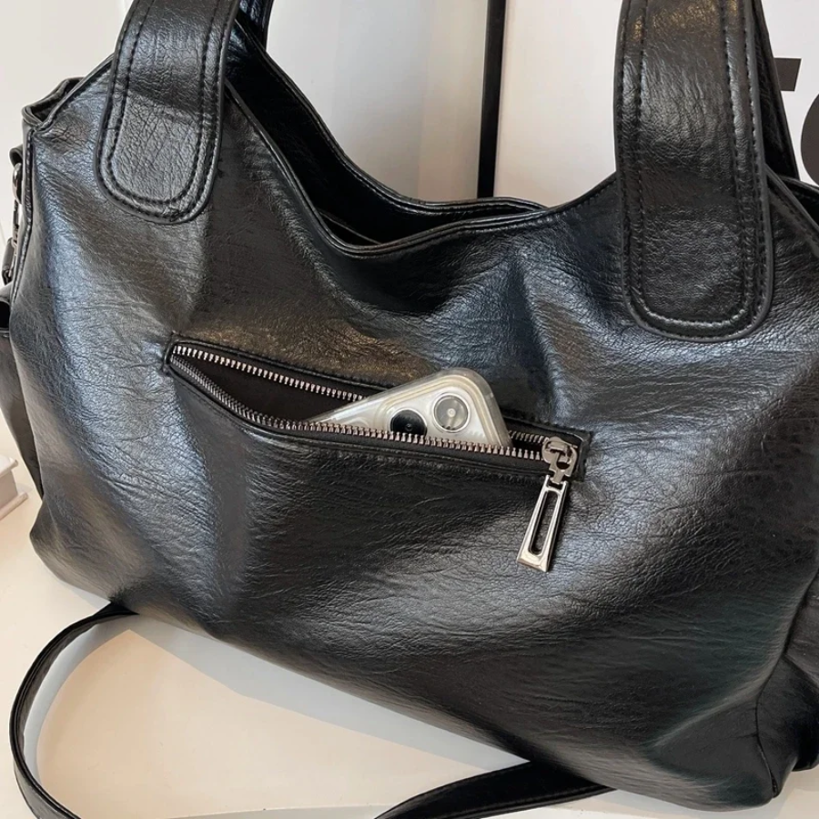 Uma | Dual Zipper Large Capacity Shoulder Bag for Women