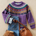 Solva | Classic Vintage Nordic Knit Sweater for Women