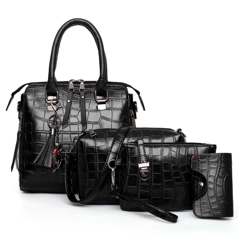 Palmer | 4-Piece Crocodile Pattern Handbag for Women