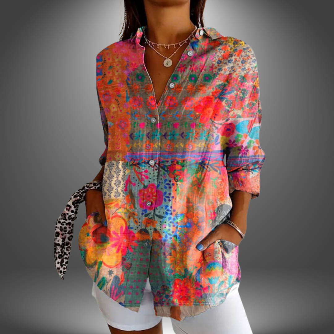 Rowan | Chic Floral Print Blouse for Women