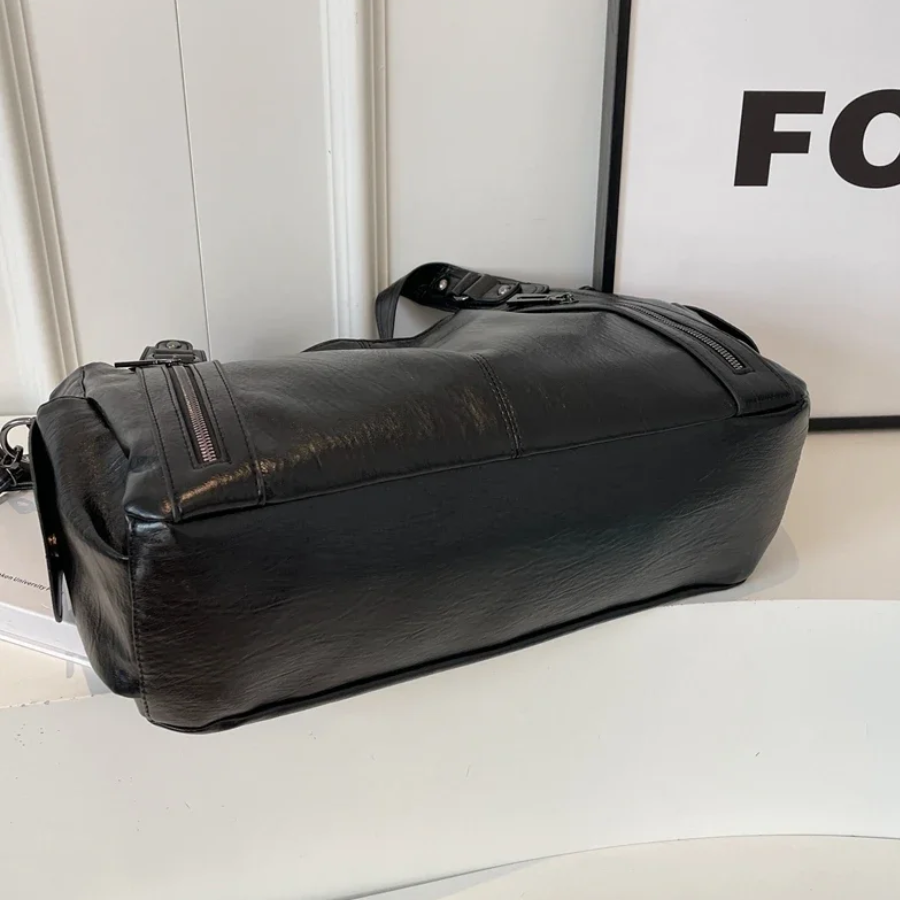 Uma | Dual Zipper Large Capacity Shoulder Bag for Women