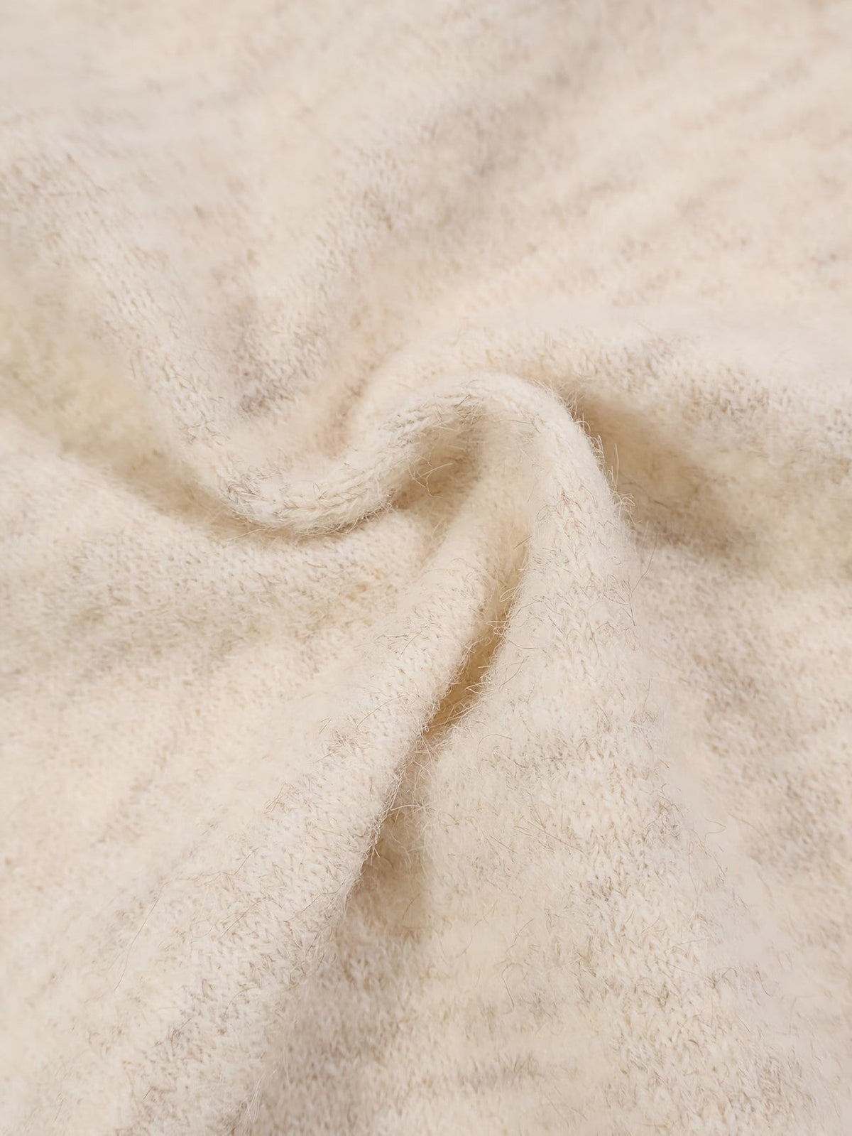 Rosalie | Cream Ribbed Knit Button-Tab Cardigan for Women
