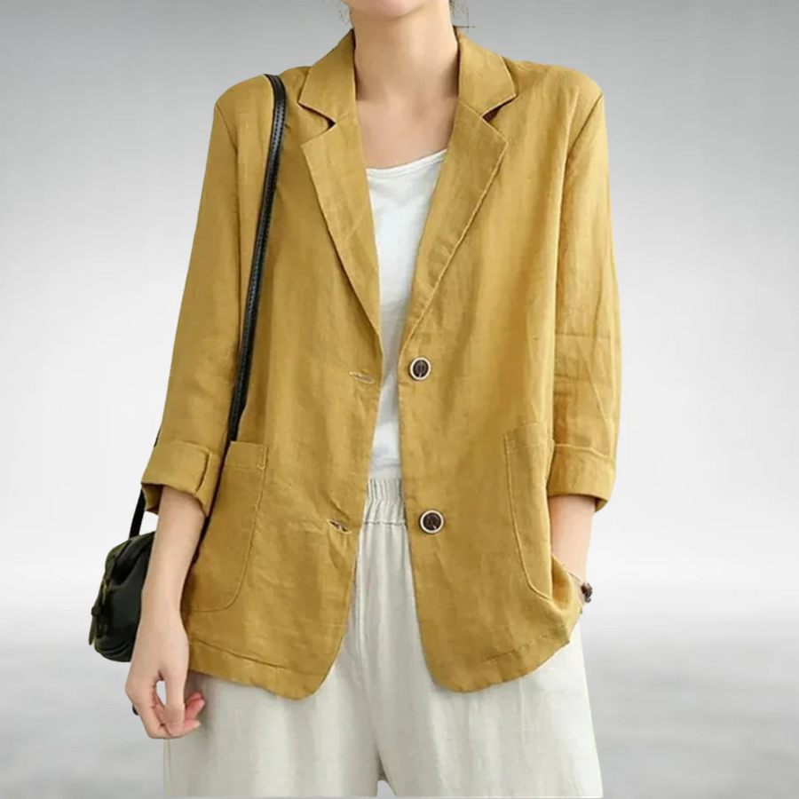 Nereida | Simple Retro Long Sleeve Coat for Women