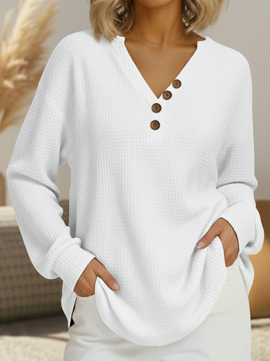 Zailynne | Soft Brushed Waffle-Knit Sweater for Women
