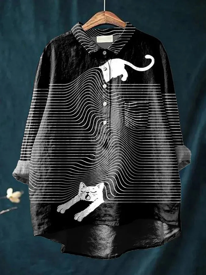 Quinley | Chic Playful Printed Blouse for Women