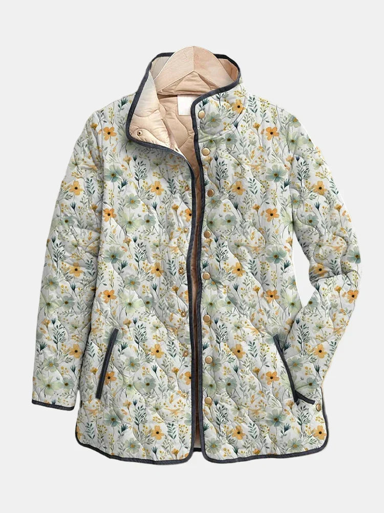 Nola | Delightful Floral-Printed Quilted Jacket for Women