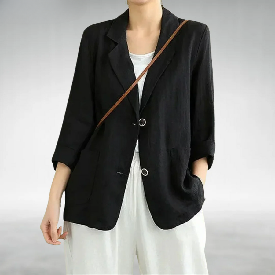 Nereida | Simple Retro Long Sleeve Coat for Women