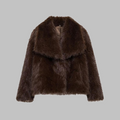 Weena | Classy Long Sleeve Collared Fuzzy Coat for Women