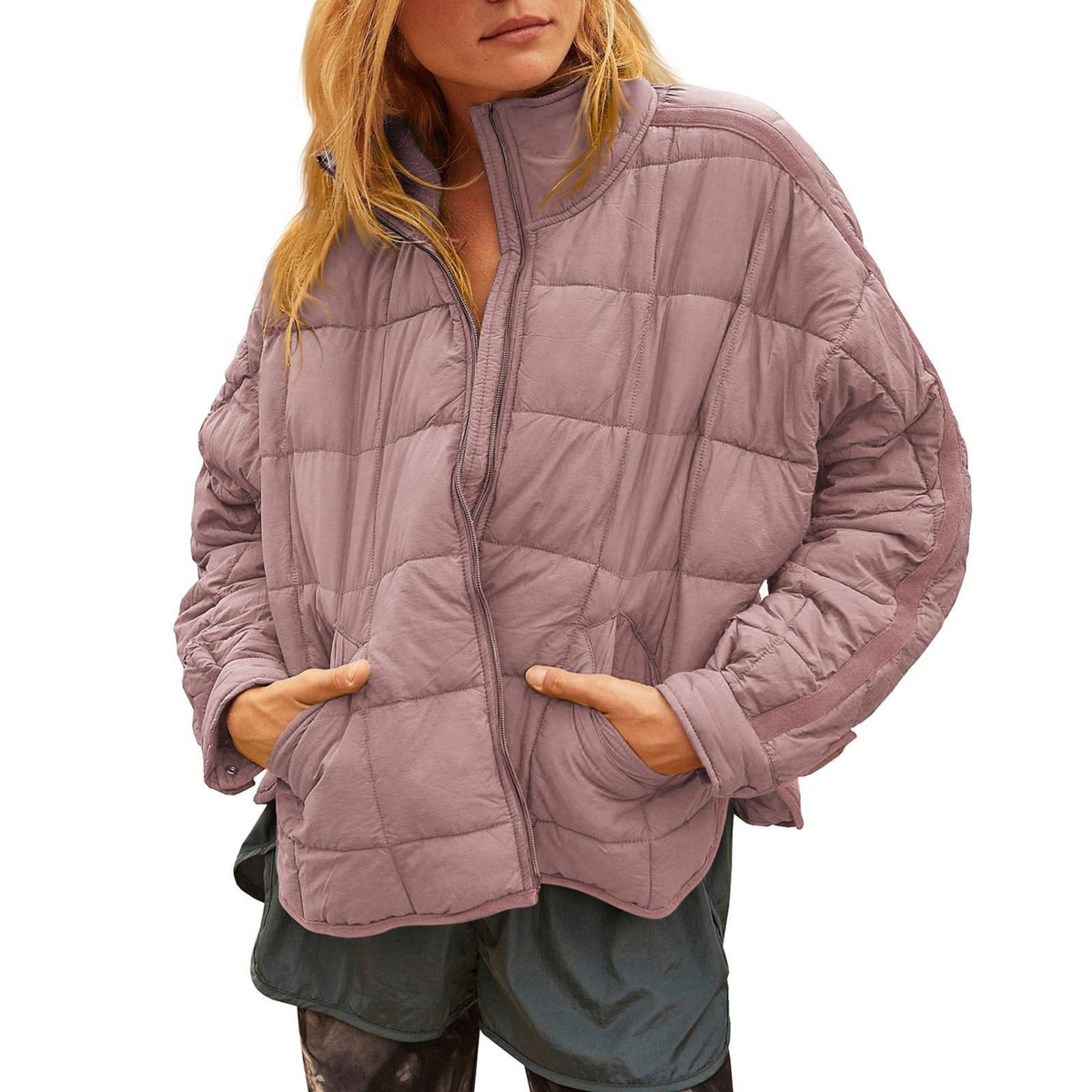 April | Lightweight Compact Zip Puffer Jacket for Women