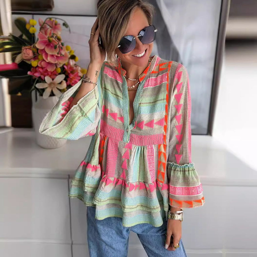 Isola | Fashion Ruffle Sleeve Loungewear Top for Women