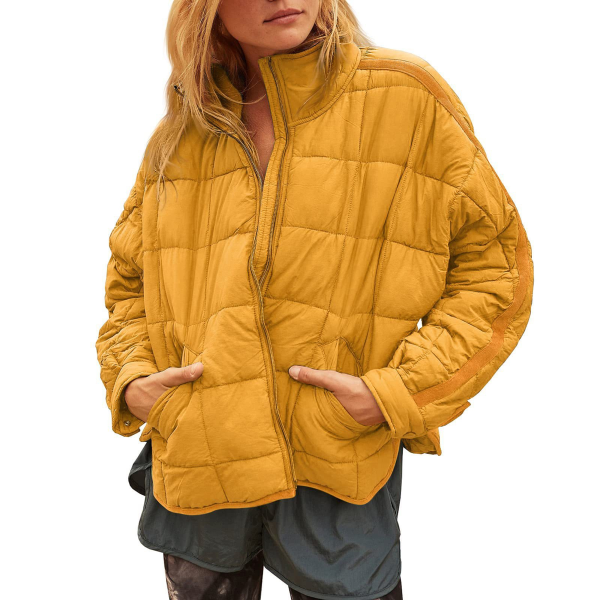 April | Lightweight Compact Zip Puffer Jacket for Women