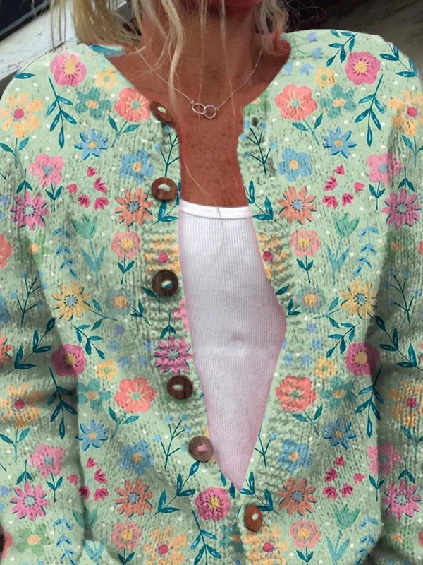 Foxglove | Women's Vintage Floral Open-Front Cardigan
