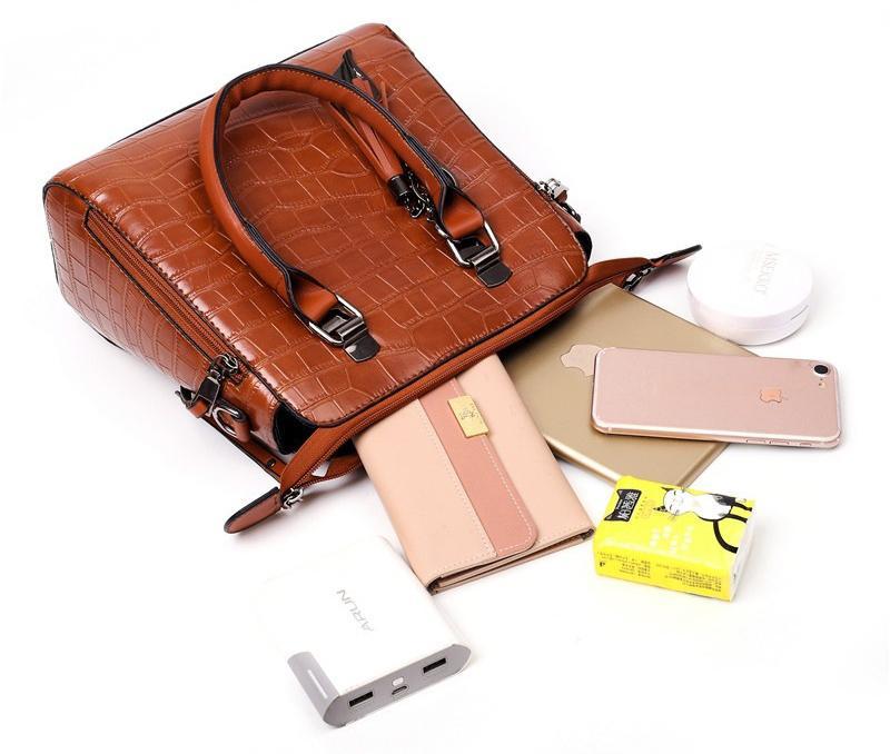 Palmer | 4-Piece Crocodile Pattern Handbag for Women
