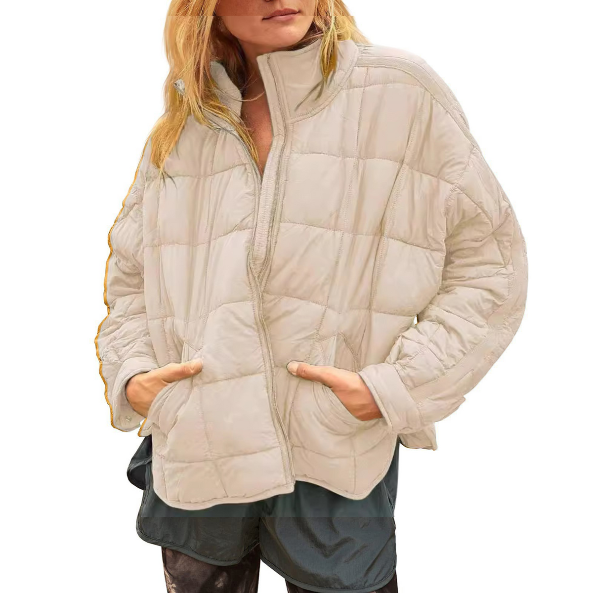 April | Lightweight Compact Zip Puffer Jacket for Women