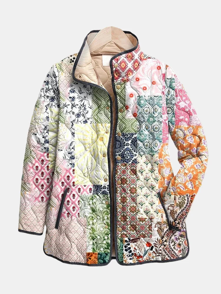 Suri | Casual Floral Print Quilted Jacket for Women