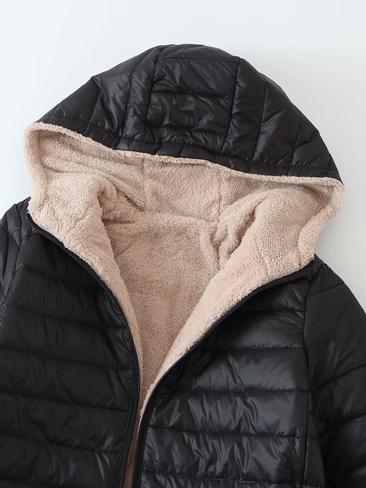 Vicky | Cozy Fleece-Lined Longline Puffer Jacket for Women