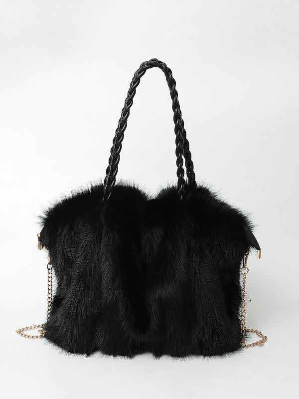 Bethany | Plush Velvet Shoulder Tote for Women