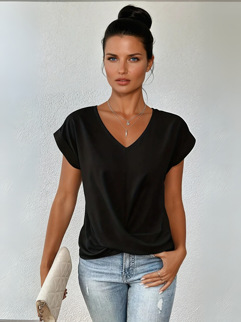 Sarah | Elegant V-Neck Summer Top for Women