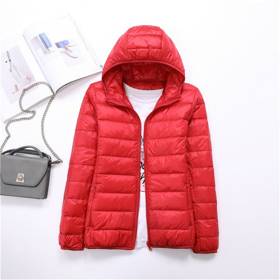 Liyanna | Plus Size Lightweight Hooded Long Sleeve Puffer Jacket for Women