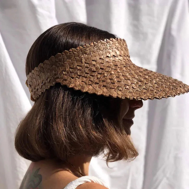 Marise | Classic Straw Sun Visor Hat for Women
