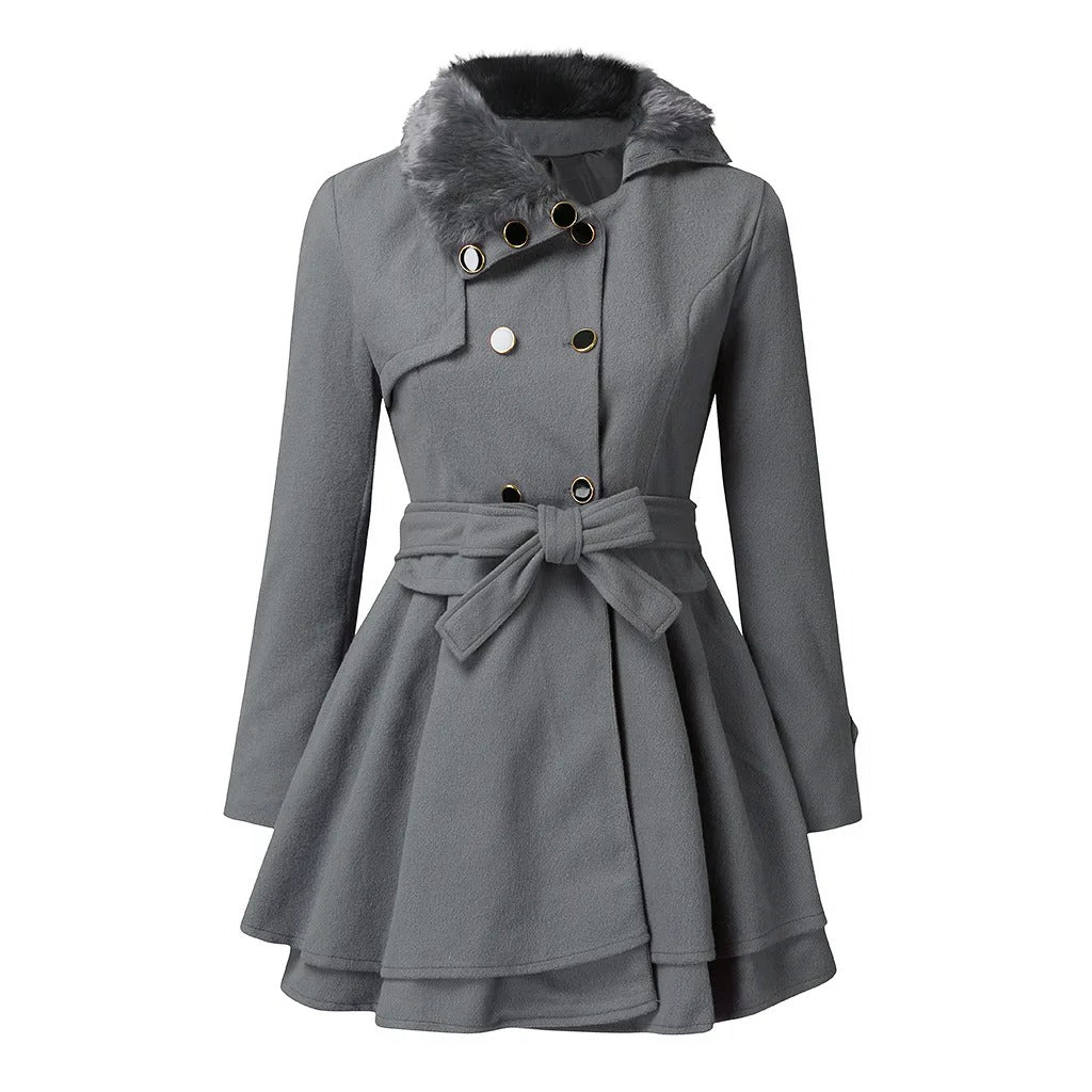 Claudia | Vintage Flair Belted Trench Coat for Women