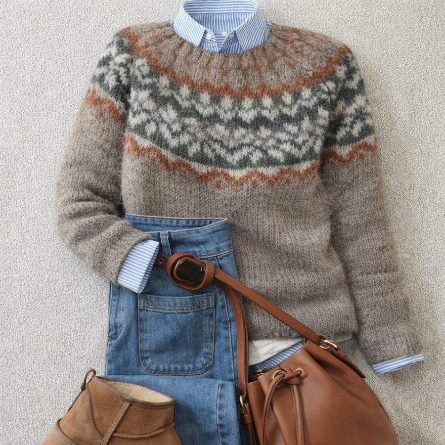 Ashley | Heritage Nordic Knit Sweater for Women