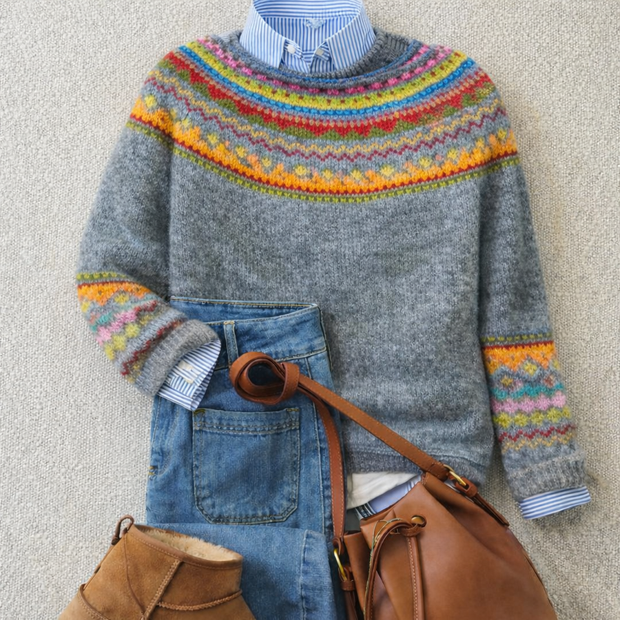 Emily | Heritage Nordic Knit Sweater for Women