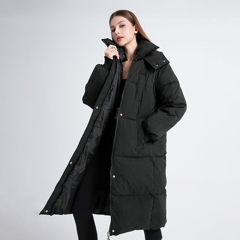 Marguerite | Classic Hooded Long Puffer Coat for Women