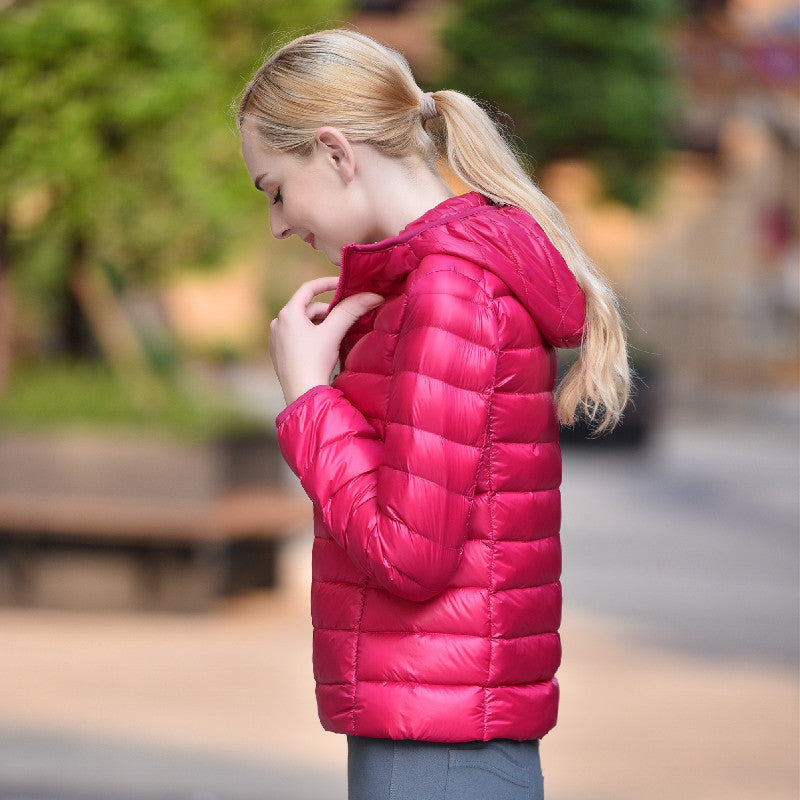 Liyanna | Plus Size Lightweight Hooded Long Sleeve Puffer Jacket for Women