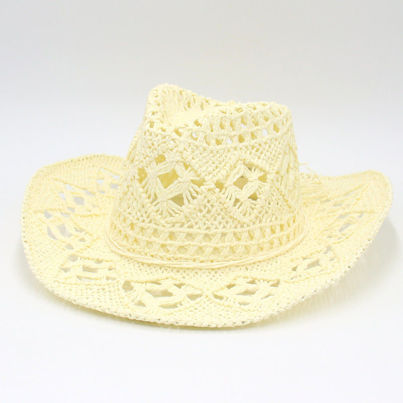 Raylene | Vintage Open-Weave Straw Hat for Women