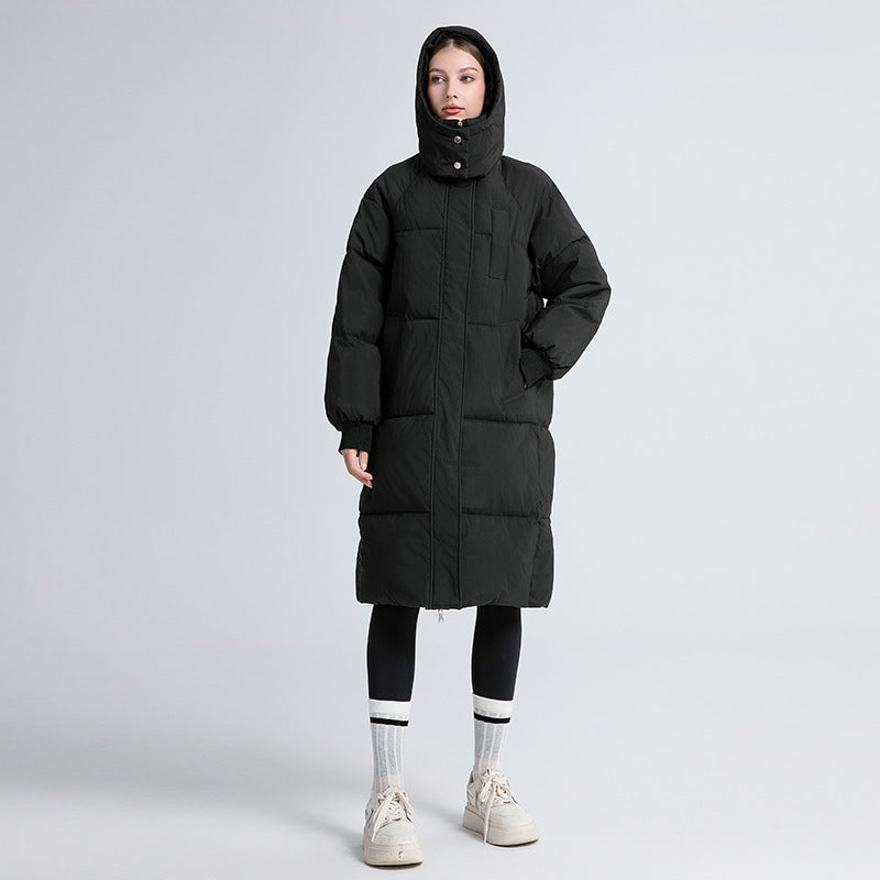 Marguerite | Classic Hooded Long Puffer Coat for Women
