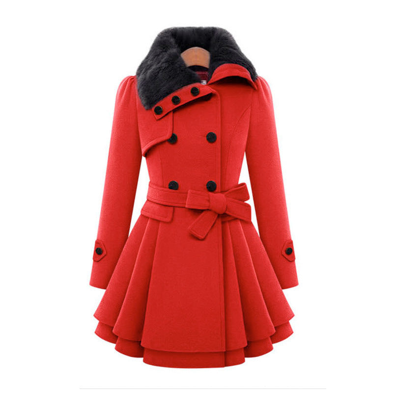 Claudia | Vintage Flair Belted Trench Coat for Women